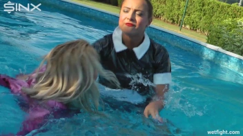 Blonde Fights Her Maid In The Pool Screencap 43 on sinx.preview.netperv.com