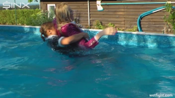 Blonde Fights Her Maid In The Pool Screencap 46 on sinx.preview.netperv.com