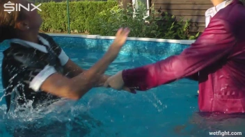 Blonde Fights Her Maid In The Pool Screencap 47 on sinx.preview.netperv.com