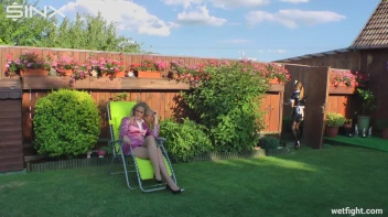 Blonde Fights Her Maid In The Pool Screencap 6 on sinx.preview.netperv.com