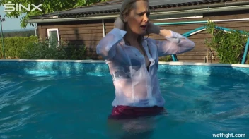 Blonde Fights Her Maid In The Pool Screencap 61 on sinx.preview.netperv.com