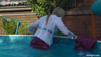 Blonde Fights Her Maid In The Pool Screencap 65 on sinx.preview.netperv.com