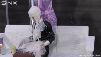 Feisty Blondes' Messy Milkshake Rumble Screencap 23 on sinx.preview.netperv.com