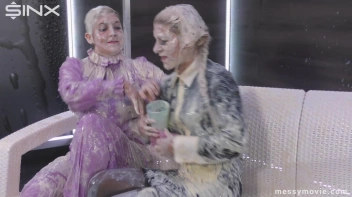 Feisty Blondes' Messy Milkshake Rumble Screencap 81 on sinx.preview.netperv.com