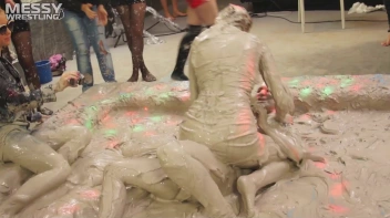 Messy Wrestling: Fully Clothed Fueds In The Mud! 4 No Mercy Catfighters Get Their Slop On! Screencap 97 on sinx.preview.netperv.com