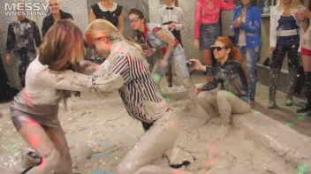 Messy Wrestling: Fully Clothed Fueds In The Mud! 4 No Mercy Catfighters Get Their Slop On! Screencap 60 on sinx.preview.netperv.com