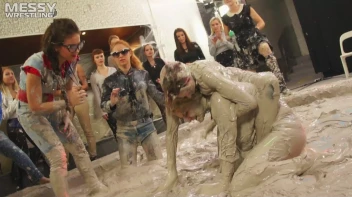 Messy Wrestling: Fully Clothed Fueds In The Mud! 4 No Mercy Catfighters Get Their Slop On! Screencap 74 on sinx.preview.netperv.com