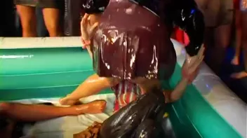 Mega Oil Fight Covers Chicks Head To Toe Screencap 41 on sinx.preview.netperv.com