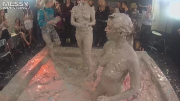 Messy Wrestling: Scary In Satin! Business Babes Rip Each Other Up In The Mud! Screencap 84 on sinx.preview.netperv.com