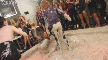 Messy Wrestling: Scary In Satin! Business Babes Rip Each Other Up In The Mud! Screencap 20 on sinx.preview.netperv.com