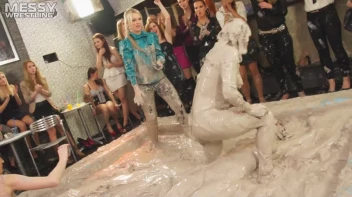 Messy Wrestling: Scary In Satin! Business Babes Rip Each Other Up In The Mud! Screencap 82 on sinx.preview.netperv.com