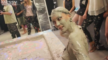 Messy Wrestling: Brunette VS. Black-Haired - Blouse Beauties Bust A Move In The Mud! Topless Toppies ... Screencap 41 on sinx.preview.netperv.com