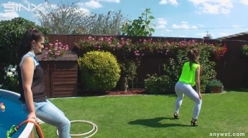 Cute Babes Get Soaked During Exercise - Cam 1 Screencap 16 on sinx.preview.netperv.com