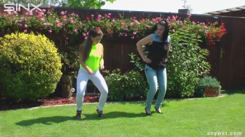 Cute Babes Get Soaked During Exercise - Cam 1 Screencap 2 on sinx.preview.netperv.com