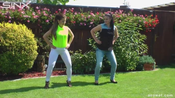 Cute Babes Get Soaked During Exercise - Cam 1 Screencap 4 on sinx.preview.netperv.com