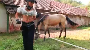 Trainer Breaks In Her Man Horse Screencap 2 on sinx.preview.netperv.com