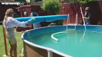 Pool Duties Lead To Wet Beauties! Screencap 37 on sinx.preview.netperv.com