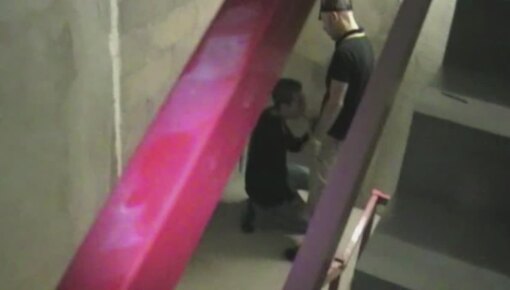 Latest deal - arab twink used by straight scally boy in the escalator builaind