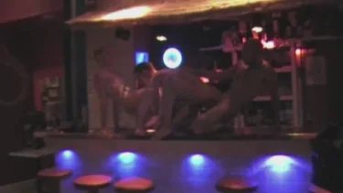 Latest deal - threesome sex party in pubic bar sauna with 3 twinks