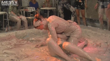 Muddy Wrestling: Busty Satin, Leather/Denim & Casual Slam - 3 Amateur Battles - Audience vs Audience Screencap 9 on sinx.preview.netperv.com