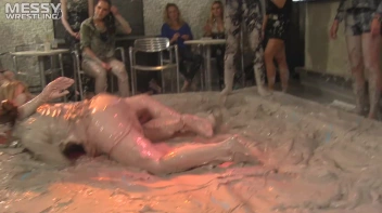 Muddy Wrestling: Busty Satin, Leather/Denim & Casual Slam - 3 Amateur Battles - Audience vs Audience Screencap 11 on sinx.preview.netperv.com