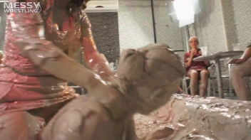 Muddy Wrestling: Busty Satin, Leather/Denim & Casual Slam - 3 Amateur Battles - Audience vs Audience Screencap 32 on sinx.preview.netperv.com