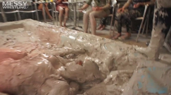 Muddy Wrestling: Busty Satin, Leather/Denim & Casual Slam - 3 Amateur Battles - Audience vs Audience Screencap 33 on sinx.preview.netperv.com