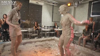 Muddy Wrestling: Busty Satin, Leather/Denim & Casual Slam - 3 Amateur Battles - Audience vs Audience Screencap 34 on sinx.preview.netperv.com