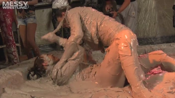 Muddy Wrestling: Busty Satin, Leather/Denim & Casual Slam - 3 Amateur Battles - Audience vs Audience Screencap 55 on sinx.preview.netperv.com