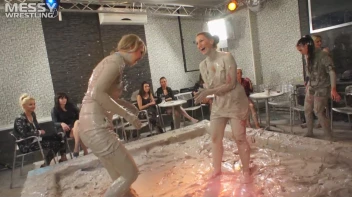 Muddy Wrestling: Busty Satin, Leather/Denim & Casual Slam - 3 Amateur Battles - Audience vs Audience Screencap 7 on sinx.preview.netperv.com