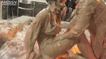 Muddy Wrestling: Busty Satin, Leather/Denim & Casual Slam - 3 Amateur Battles - Audience vs Audience Screencap 81 on sinx.preview.netperv.com