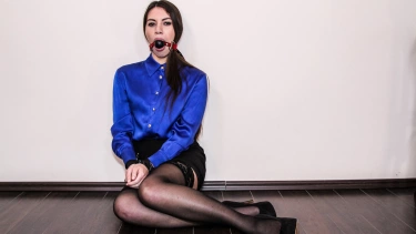 Latest deal - Stocking Clad Cutie Drools With Ball Gag