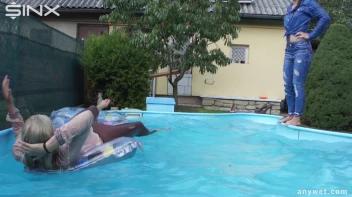 Besties Nearly Get Caught Playing In Backyard Pool! Screencap 38 on sinx.preview.netperv.com