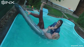 Besties Nearly Get Caught Playing In Backyard Pool! Screencap 39 on sinx.preview.netperv.com