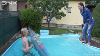 Besties Nearly Get Caught Playing In Backyard Pool! Screencap 43 on sinx.preview.netperv.com