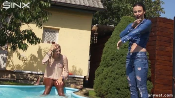 Besties Nearly Get Caught Playing In Backyard Pool! Screencap 56 on sinx.preview.netperv.com