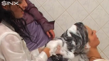 Pretty Girls Enjoy Hair Washing And Lathering Screencap 64 on sinx.preview.netperv.com