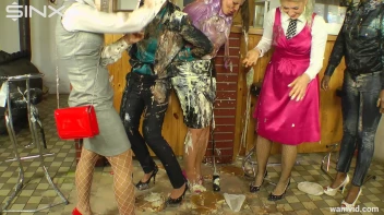 Business women get covered in cake Screencap 19 on sinx.preview.netperv.com