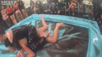 Messy Wrestling: Stylish, Feisty, And Ready To Rock That Oil!  4 Action Cam Battles With 8 Crazy Babes!! Screencap 88 on sinx.preview.netperv.com