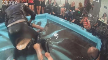 Messy Wrestling: Stylish, Feisty, And Ready To Rock That Oil!  4 Action Cam Battles With 8 Crazy Babes!! Screencap 36 on sinx.preview.netperv.com