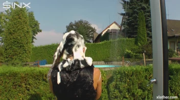 Clothed Hair Washing In Outdoor Shower Screencap 27 on sinx.preview.netperv.com