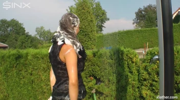 Clothed Hair Washing In Outdoor Shower Screencap 29 on sinx.preview.netperv.com