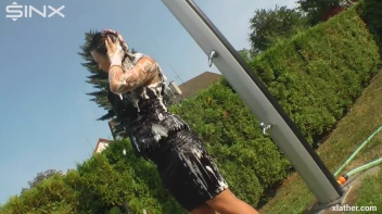 Clothed Hair Washing In Outdoor Shower Screencap 37 on sinx.preview.netperv.com