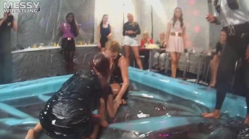 Messy Wrestling: Slop-Happy Mess Freaks Wriggle In The Oil And Rip Some Pantyhose To Shreds! Screencap 22 on sinx.preview.netperv.com