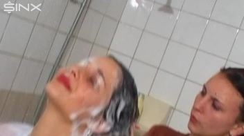 Raven Haired Babes Lather Up Their Hair Screencap 49 on sinx.preview.netperv.com