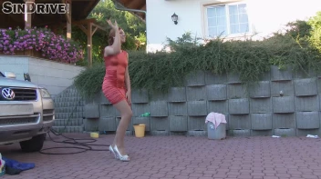 Pretty Piss Bitches!  Car Wash Hos Go Totally Nasty With Their Unbelievable Golden Flows! Screencap 1 on sinx.preview.netperv.com