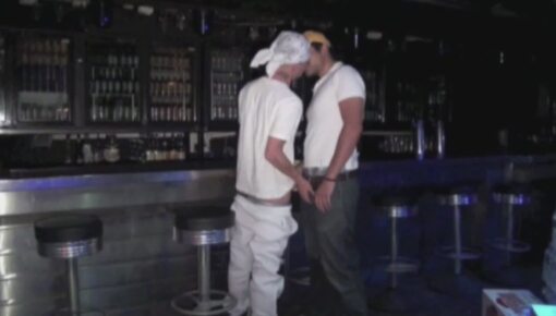 Latest deal - gay fucked by the barman in public bar
