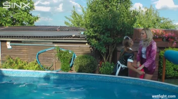 Blonde Fights Her Maid In The Pool Screencap 33 on sinx.preview.netperv.com