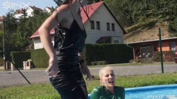 Gorgeous Girls Get Wet And Messy In The Park Screencap 28 on sinx.preview.netperv.com