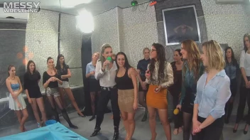 Messy Wrestling: Royal Oil Smackdown - Get Her Down And Slop Around! 2 Audience Fights! Screencap 4 on sinx.preview.netperv.com